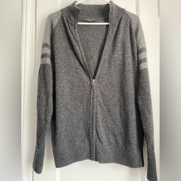 Daniele Blasi Made in Italy Men’s Cardigan Two Tone Gray Sweater, Size: XL - Picture 1 of 8